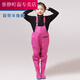Chaosihui thickened children's waders set one-piece waterproof suit full body for men and women small and medium-sized children leather pants raincoat pants with legs children's pink suspender pants without pockets 40 22 shoes inner length 13cm