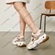 SKECHERS Damenschuhe Drei Generationen von Panda-Schuhen Herbst und Winter Neue dicke Casual Sports Dad Schuhe 12958 White_silver_11979-WSL 35