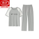 浪莎（langsha）女士短袖纯棉睡衣套装夏季长裤家居服韩版薄款可外穿夏天卡通 Y9721 L (建议95-115斤)