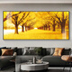 Salon de plancher doré peintures suspendues de canapé atmosphérique moderne peintures de décoration de paroi Golden Avenue paysage peinture murale 3294-hongyun dangtou-b hd huile toile environ 210 * 90m3 mètres canapé
