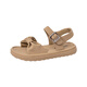 Huili Frauenschuhe, Sandalen, Sommerstil für Frauen, Dick-Soled-Sportstrandschuhe für Frauen 1447 Khaki 39