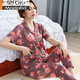 Modale Mutter mittleren Alters purer Baumwollpyjamas Frauen Sommer kurzärmelige Hosen Plus Size Casual Cardigan Anzug Dünne Heimkleidung Y9922 XL 120-140