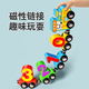Magnetische digitale Zugbaubausteine Spielzeug Jungen und Mädchen 3-4- bis 6-jährige Babys Magnetic Digital Building Blocks Zug [0-10]