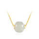 CHINA GOLD 18K gold Hetian jade pendant, beautiful as jade, gift for mother, girlfriend, birthday and holiday gift, pendant, about 0.6g