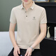 Xuanchun Guangdong Puning Herren kurzärmelig T-Shirt Cotton Middle Age Herren-Stickhemd konkave Hut-Sommergeschäft Weiß 723 Lapel M 85-110jin [Jin ist gleich 0,5 kg]