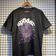 
Fadenjue American Sp5DER 555555 Summer foam spider web printing men and women couples loose casual short-sleeved T-shirt 6218# black (230g double yarn fabric) S
