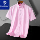 PYRHVI pure cotton men's short-sleeved anti-wrinkle shirt summer middle-aged and young business casual solid color formal breathable shirt men DX6624 38