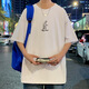 Changluzhu reines Baumwoll-T-Shirt-T-Shirt Herrenmarke Casual Lose Round Neck Kurzarm Jungen Teenager Sommer Neues, vielseitiges T-Shirt 3892 Grau 2xl ca.