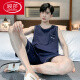 浪莎（LangSha）睡衣男士夏季纯棉薄2025新款背心短裤男款家居服套装大码无袖夏天 OMM-13062 L