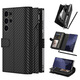 Anwendbar für Samsung S25ultra Mobiltelefonhülle Multifunktion S24U Reißverschluss Brieftasche Lederhülle Handtasche Flip Card Clip [Schwarz] Handtaschen-Cool Black SM-S25ultra