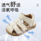 Chino rata [cuero genuino] Sandalias infantiles para niñas Summer Nuevos bebés Baby Boys 1-3 años Baby Baby Baby zapatos para niños pequeños Tamaño blanco 25 Tamaño (Longitud interna 15.5 cm adecuada para la longitud del pie 15 cm)