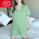 Langsha 2025 Nuevo pijama para mujeres pantalones cortos de algodón puro de verano para niñas de verano ropa para mujeres de verano 12347 con almohadilla de cofre 2xl 130-150