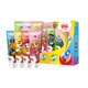Cold Sour Lingbei Le Wangwang Team coloré de dentifrice pour enfants coloré Ensemble de soins anti-cast 25g * 7 Patches Total 175g