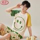 Langsha (Langsha) Sommer Baumwollpyjamas Herren Sommer kurzärmelige Shorts Teenager Cartoon Anzug Sommer Dünne lose große Heimkleidung H9928 (Kurzärärmel-Shorts) 2xl (empfohlen 140-160jin [Jin gleich 0,5 kg])))