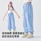 Disney Girls 'Labour Hosen Sommer Thin Girls' Kühle Hosen Eis Silk Kinder Moskito-Repellenthose TD2EK001 HEISE BLUE 150