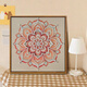 Songjin Perle Painting Chinese Style DIY Materialpaket Muttertag Event immaterielles kulturelles Erbe handgefertigtes Geschenk Sinn Dekorative Malerei LL13570 [Full Color Spray Painting] + Punktbohrer Pen 60*60 cm dicker massiver Holz in innerer Rahmen + schöner Außenrahmen [