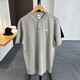 Nike (Nike) Polos de polo gris Henry Henry Camisa Summer NUEVO Menores de algodón puro de manga pura Camiseta Sports Top Grey FN3895-063 Pure Cotton Breatable S 100-120Jin [Jin equivale a 0.5 kg]