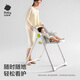 
babycare baby dining chair for more than 6 months old can be folded children's growth seat can be movable shell white + sleepable seat cushion