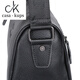 casa-kups真皮男士单肩包大容量邮差包简约时尚圆筒形包新款休闲斜跨商务包 黑色大号1391