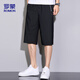 
ROMON (ROMON) sports shorts men's summer breathable thin loose casual running beach pants cropped pants ZH9877 black 4XL