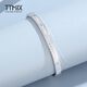 TTMIX imitation diamond platinum bracelet for women pt950 baby's breath platinum bracelet oval bracelet push button 56mm weight 17.58g width 5.1mm