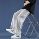 Foss Phil Ice Silk Casual Hosen für Männer im Frühling und Sommer dünne lockere, gerade drapierte atmungsaktive Sport im Freien im Freien. Trendy Brand 718-2060 Hellgrau 3xl [Vorgeschlagen 175-190jin [Jin ist gleich 0,5 kg]]