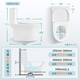 Huida Jet Siphon Ceramic Classic Toilette 6336 Hochimpuls Dekontamination Jet Siphon-6189 350 mm
