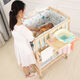 Jiaojing Diaper Table Bathntable Deux-en-un Table de couches pour bébé multifonctionnel BB BB Shaker Newborn Clothes Change Table Tableau peut secouer Table de couches en bois massif + Pad (PAD COLOR NOTES)
