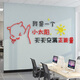 OUOETY办公司室墙面装饰国企业文化氛围布置进门形象高级员工激励贴标语 12804小太阳-大红头+黑色+中黄8m 大