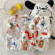 Pajamas para mujeres, Summer Cloud Cloud Cloody Ladies 2025 Nuevo estudiante Lindo dibujos animados de ropa de verano Juego de ropa QDMBE686 L Peso recomendado 110 Jin [Jin iguala 0.5 kg]