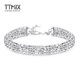 TTMIX shiny bouncy bead platinum bracelet fashionable temperament pt950 women's oval platinum bracelet large version 37.1-37.3g width 12.2mm