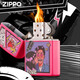 
ZIPPO Zhibao Lighter Stealing Heart Plan Limited Edition Genuine Kerosene Windproof Gift Customization Heart Plan-Single-Only Version DY9902CY