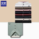 ROMON short-sleeved T-shirt men 2025 summer lapel t-shirt business casual half-sleeved shirt bottom shirt top clothes men beige XL