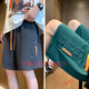 Xuan Tark Shorts Tendencia de verano para hombres Letra de la marca en relieve de cinco puntos Pantalones informales Juvenil Pantalones medianos Pantalones de verano SUMPERA DE SUMERA 7029 (dos paquetes) Apricot + gris oscuro L (peso sugerido 110-120Jin [Jin iguala 0.5 kg])