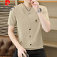 
Pierre cardin design short-sleeved T-shirt men's 2025 summer new high-end light luxury cotton base shirt fake two-piece round neck top 6625 white M 80-100Jin [Jin equals 0.5 kg]