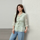 Slim and Li Show [Soft texture, light mature style, V-neck temperament shirt] Large size women's fat mm2025 summer new style 1423 pink XL