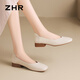 Zhr chaussures plates Tempérament pour femmes Style de banlieue carré Doudou pour femmes Chaussures confortables, légères et polyvalentes, une pièce AH677 M36
