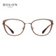 BOLON暴龙眼镜2025新品轻质钛架优雅蝶形光学镜近视眼镜框BB6167 B21