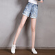 Sichuan sie 2025 Sommer New Damen Koreanische Version von hoher Taille riss gerade kurze, lose Slim Jeans gerissen