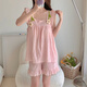 S.Sofea Sommerpyjama mit Brustpyjama süß und süße Mädchen Home Clothing HDS-9930#Aprikosenfarbe 175 L