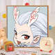 Q version of Nezha: The Devil Child’s Sea Digital Oil Painting Diy Ao Bing Nezha Cartoon 2025 Handmade Oil Painting Nezha J1047 20*20cm Inner Frame Ultra-clear Line Drawing 0 Basics