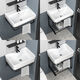 Potong wall-mounted washbasin wall-mounted washbasin bathroom simple washbasin cabinet combination balcony hand tray small [black bracket] 4837 square basin + hot and cold faucet accessories