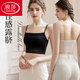 LangSha anti-exposure lace tube top bra for women, thin camisole top, summer white top, black + white