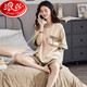 Langsha Pajamas de verano para mujeres mangas cortas de algodón puro linda tendencia de ropa de hogar dulce estilo coreano
