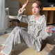 Pushui Fangfang Mickey Ice Silk Pajamas Women's Long Sleeve Sweet Home Clothing zd-728-101# Cartoon Mickey 180 XL