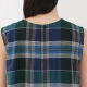 
MUJI women's Madras checked sleeveless dress women's skirt dress 25 summer new BC2NMA5S green checked S (155/80A)