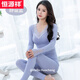 Hengyuanxiang Körperforming Frauen thermische Unterwäsche Student sexy Spitze Slim Herbstkleidung und lange Hosen Frauenanzugsbasis Basis-Baumwollpullover 9905 hellrosa [Set] Einen Größe passt zu 80jin [Jin entspricht 0,5 kg] -150jin [Jin gleich 0,5 kg]