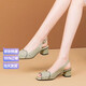 Sandales de libellules rouges pour femmes, cuir souple à la mode Coueurs éveillées Chaussures pour femmes 2025 Nouveau modèle vide Vide Polyme à talon épais Chaussures de poisson d'été