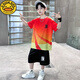 G. DUCKKIDS小黄鸭男童夏装套装中大童篮球服儿童夏季足球羽毛球乒乓球两件套 9905红色 (正码) 120
