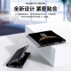 韩诺适用华为x6手机壳新款mateX6典藏版先锋版折叠屏商务防摔真素皮智能视窗翻盖皮套 曜石黑